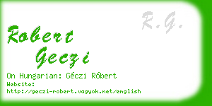 robert geczi business card
